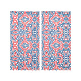 Blue Red Eiffel Tower Pattern Print Design 02 Gauze Curtain