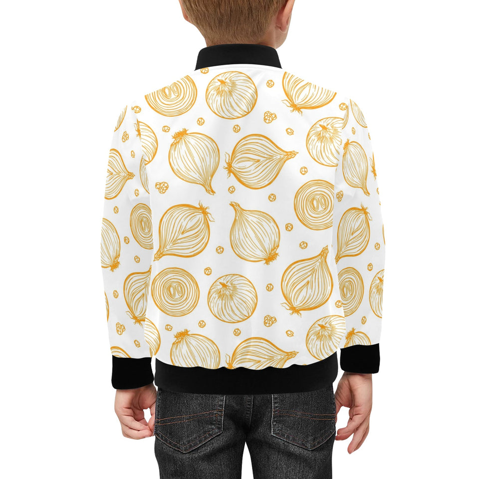 hand drawn onion pattern Kids' Boys' Girls' Bomber Jacket