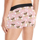 Cute unicorn pug pattern Men's All Over Print Boxer Briefs Men's Underwear