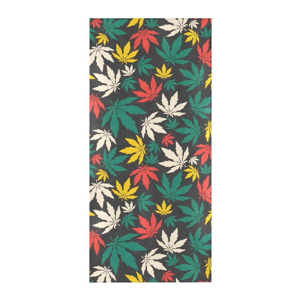 Canabis Marijuana Weed Pattern Print Design 02 Beach Towel