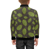 Hop pattern black background Kids' Boys' Girls' Bomber Jacket