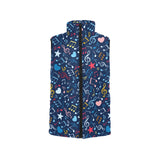 Music Notes Pattern Print Design 03 Women's Padded Vest
