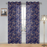 Eggplant Pattern Print Design 04 Gauze Curtain