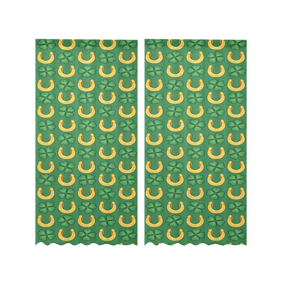 Horseshoes Pattern Print Design 05 Gauze Curtain