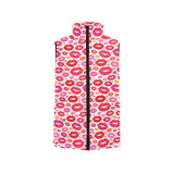 Lips Pattern Print Design 01 Women's Padded Vest