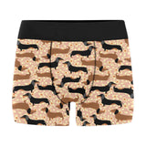 Dachshund floral background Men's All Over Print Boxer Briefs Men's Underwear