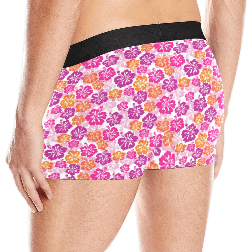 Hibiscus Pattern Print Design 01 Men's All Over Print Boxer Briefs Men's Underwear