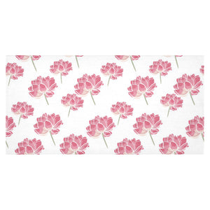 Pink lotus waterlily pattern Tablecloth