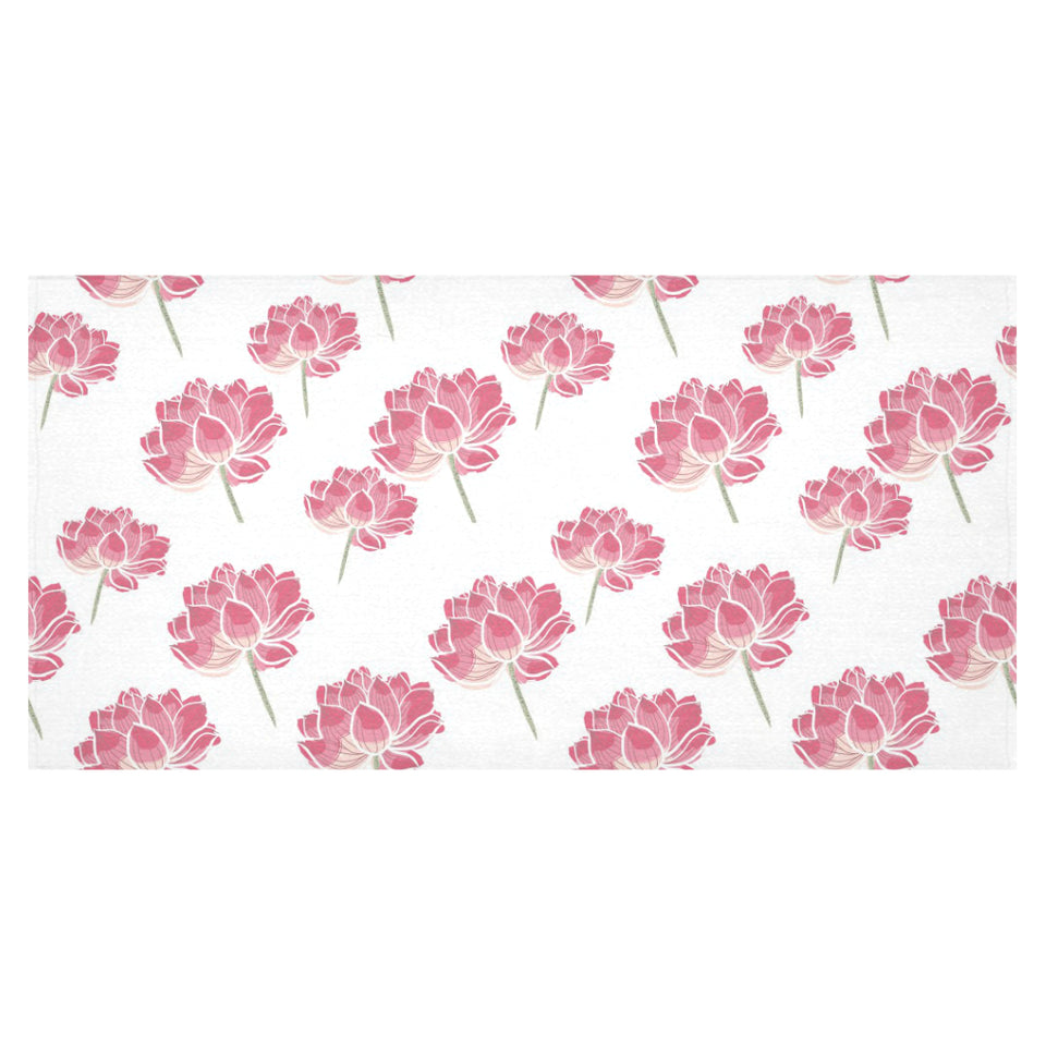 Pink lotus waterlily pattern Tablecloth
