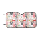 Pig Pattern Print Design 02 Car Sun Shade