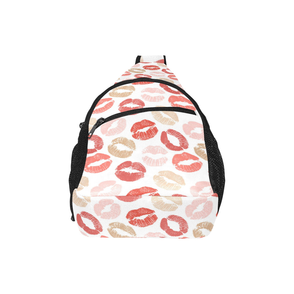 Lips Pattern Print Design 04 All Over Print Chest Bag