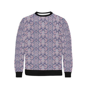 Indian Batik Style pattern Men's Crew Neck Sweatshirt