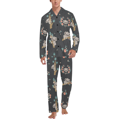 Cute koala pattern Men's Long Pajama Set