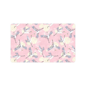 Japanese crane rose pattern Doormat