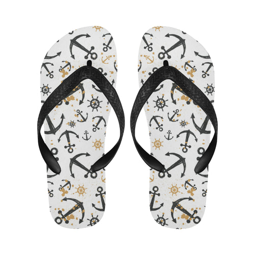 Anchors Rudders pattern Unisex Flip Flops