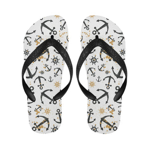 Anchors Rudders pattern Unisex Flip Flops