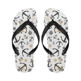 Anchors Rudders pattern Unisex Flip Flops