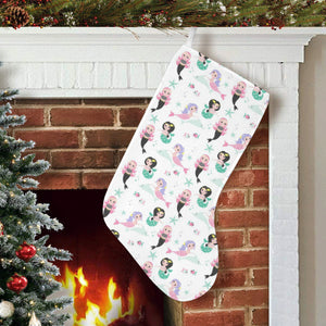 cute mermaid dolphin fish starfish pattern Christmas Stocking