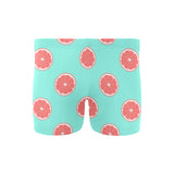 Grapefruit green background Men's Swimming Trunks