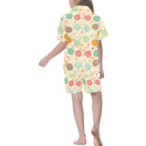 Bicycle Pattern Print Design 01 Kids' Boys' Girls' V-Neck Short Pajama Set