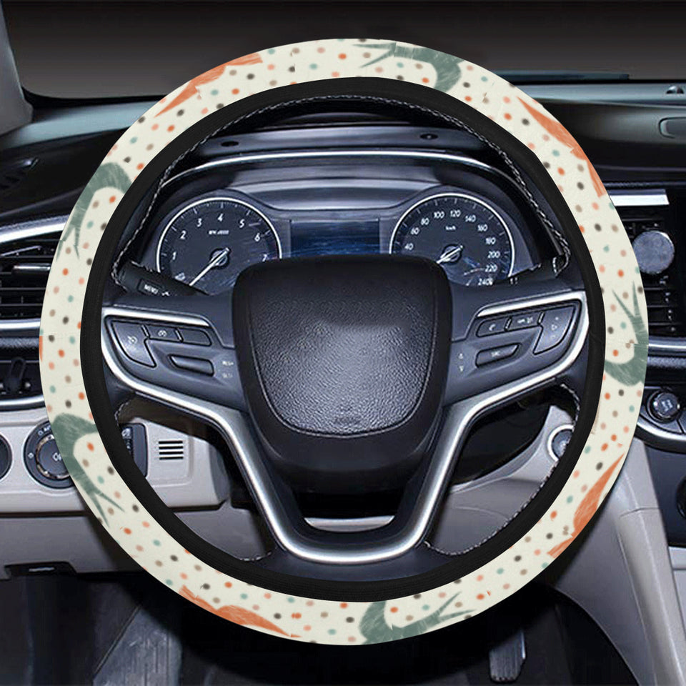 Swallow Pattern Print Design 02 Car Steering Wheel Cover