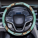 Monkey Palm tree background Car Steering Wheel Cover