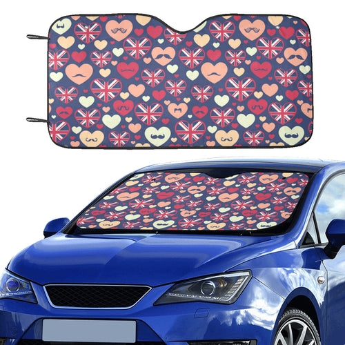 British Pattern Print Design 02 Car Sun Shade
