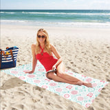 Clock time pattern blackground Beach Towel
