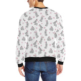 Watercolor cute rabbit pattern Men's Crew Neck Sweatshirt