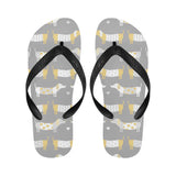 Cute dachshund dog pattern Unisex Flip Flops