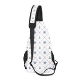 Anchor rudder nautical design pattern All Over Print Chest Bag