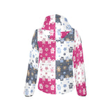 Teddy Bear Pattern Print Design 03 Women's Padded Hooded Jacket