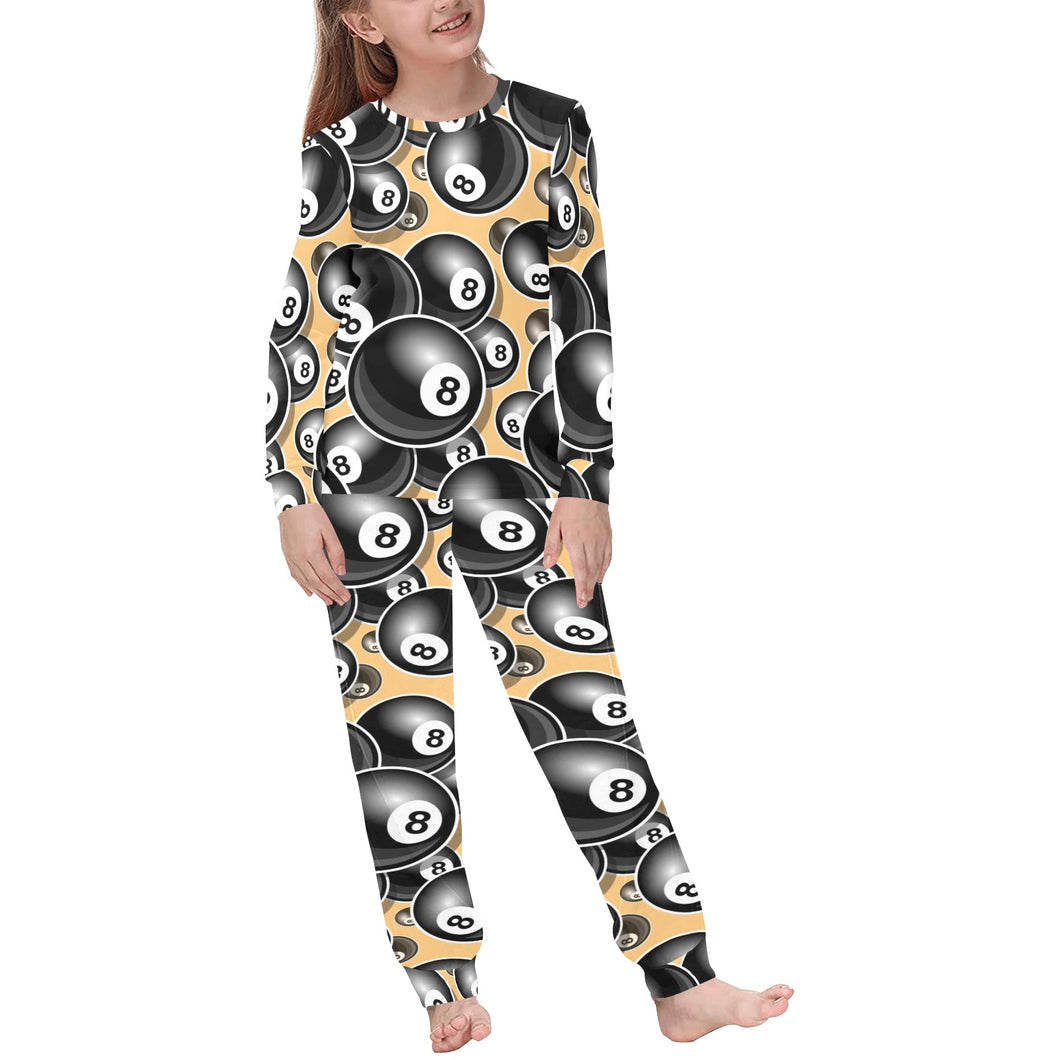 Billiard Ball Pattern Print Design 04 Kids' Boys' Girls' All Over Print Pajama Set