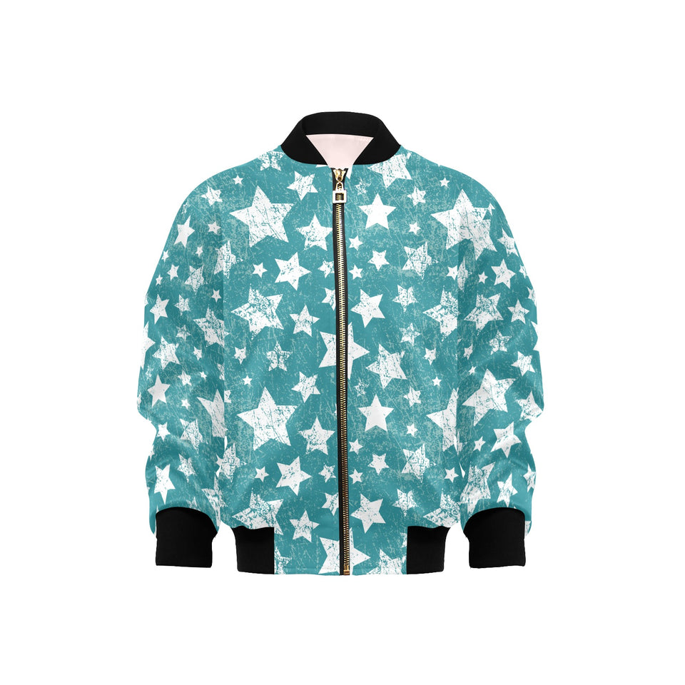 Vintage star pattern Kids' Boys' Girls' Bomber Jacket