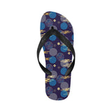 Blue japanese pattern cloud wave flower Unisex Flip Flops
