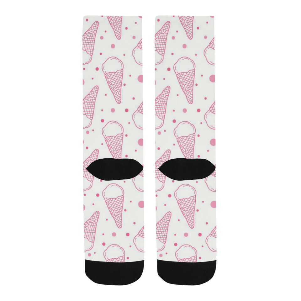Hand drawn ice cream pattern Crew Socks