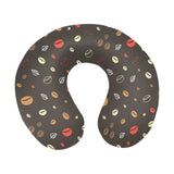 Coffee bean leave pattern U-Shaped Travel Neck Pillow
