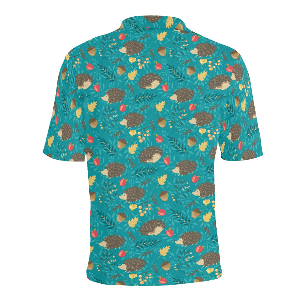 Hedgehog Pattern Print Design 01 Men's All Over Print Polo Shirt