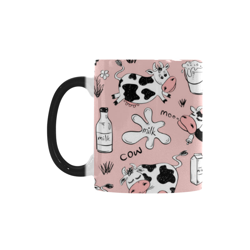 Cows milk product pink background Morphing Mug Heat Changing Mug