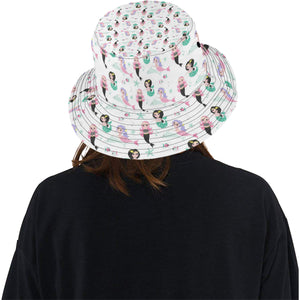 cute mermaid dolphin fish starfish pattern Unisex Bucket Hat