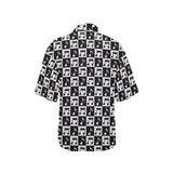 Music Notes Pattern Print Design 01 Women's All Over Print Hawaiian Shirt