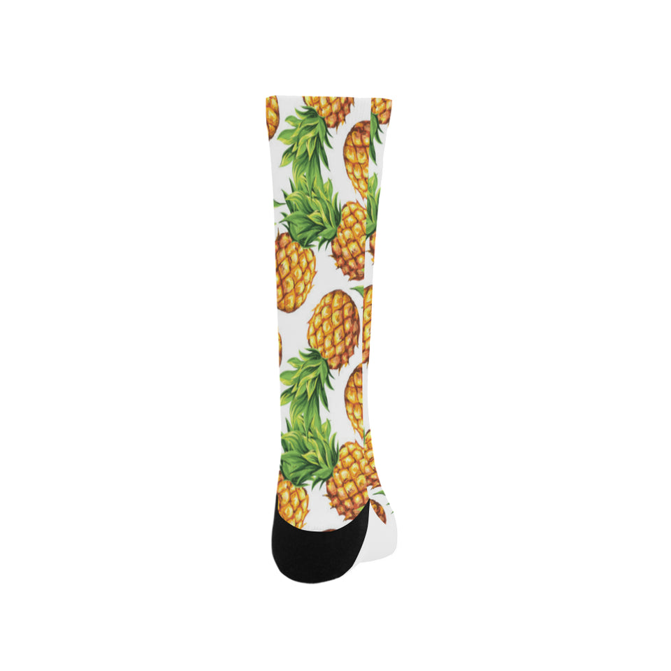 Pineapples design pattern Crew Socks