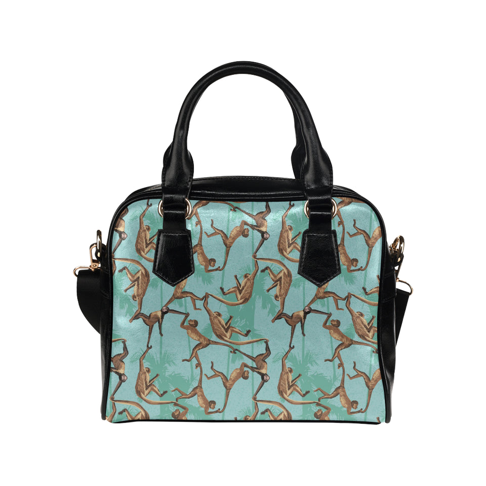 Monkey Palm tree background Shoulder Handbag