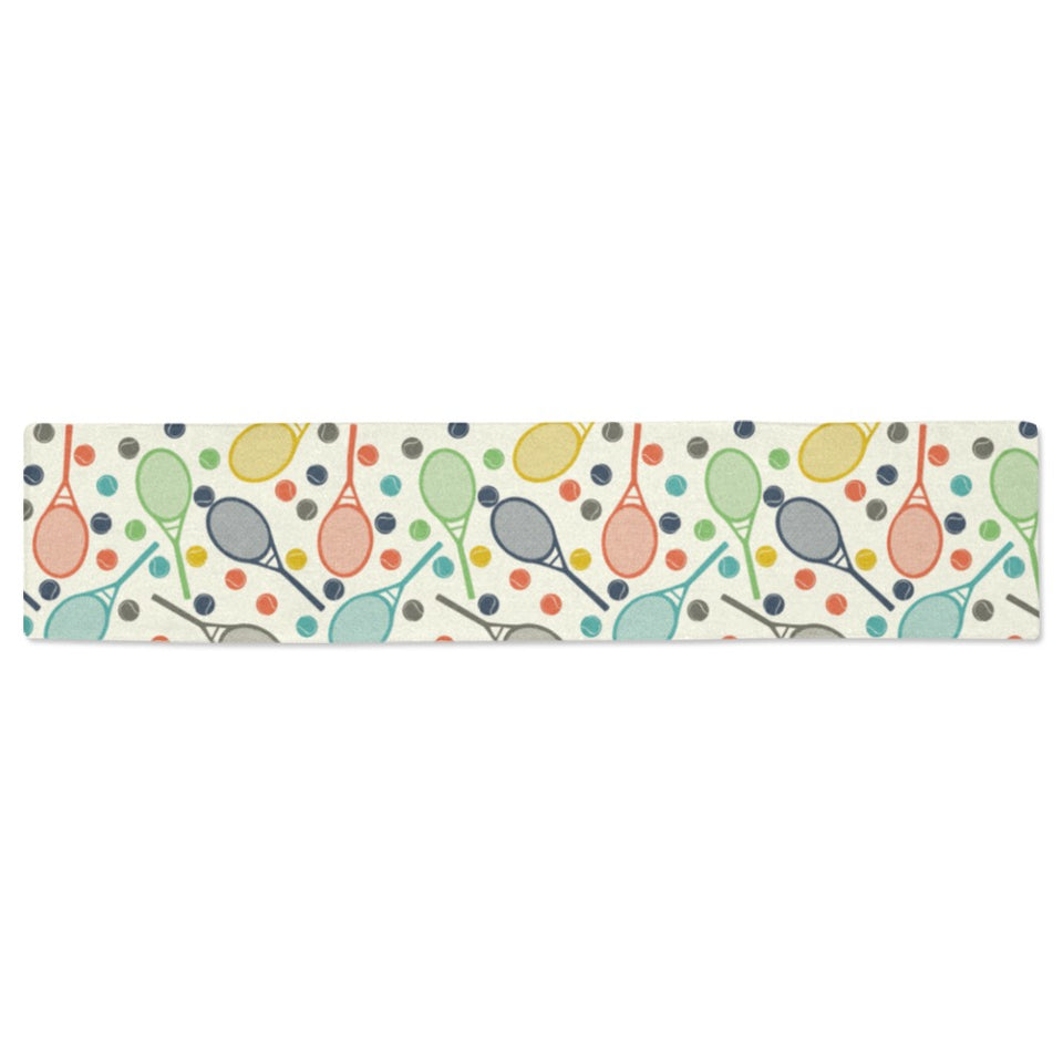 Tennis Pattern Print Design 03 Table Runner