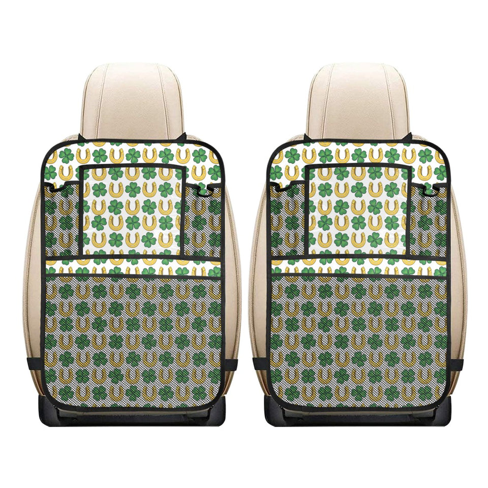 Horseshoes Pattern Print Design 04 Car Seat Back Organizer