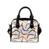Boomerang Australian aboriginal ornament pattern Shoulder Handbag