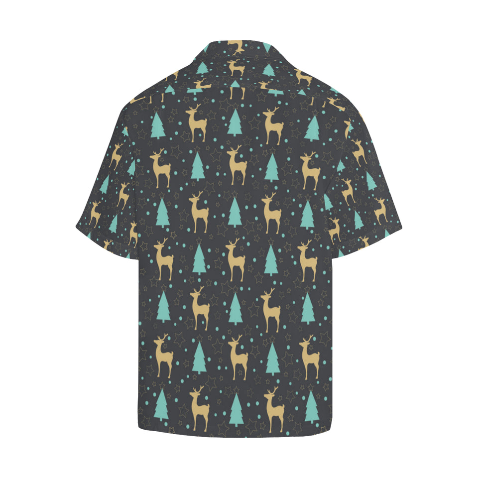Deers star tree pattern Men's All Over Print Hawaiian Shirt