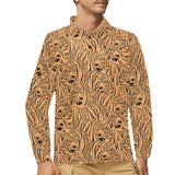 Bengal tigers pattern Men's Long Sleeve Polo Shirt