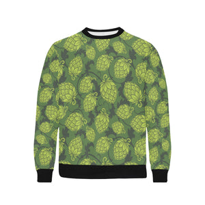 Hop pattern Hop cone background Men's Crew Neck Sweatshirt