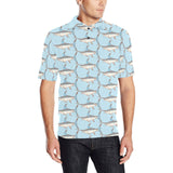 Swordfish Pattern Print Design 01 Men's All Over Print Polo Shirt